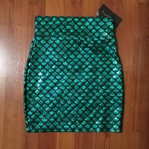 Mermaid/Fish Scale Mini Skirt